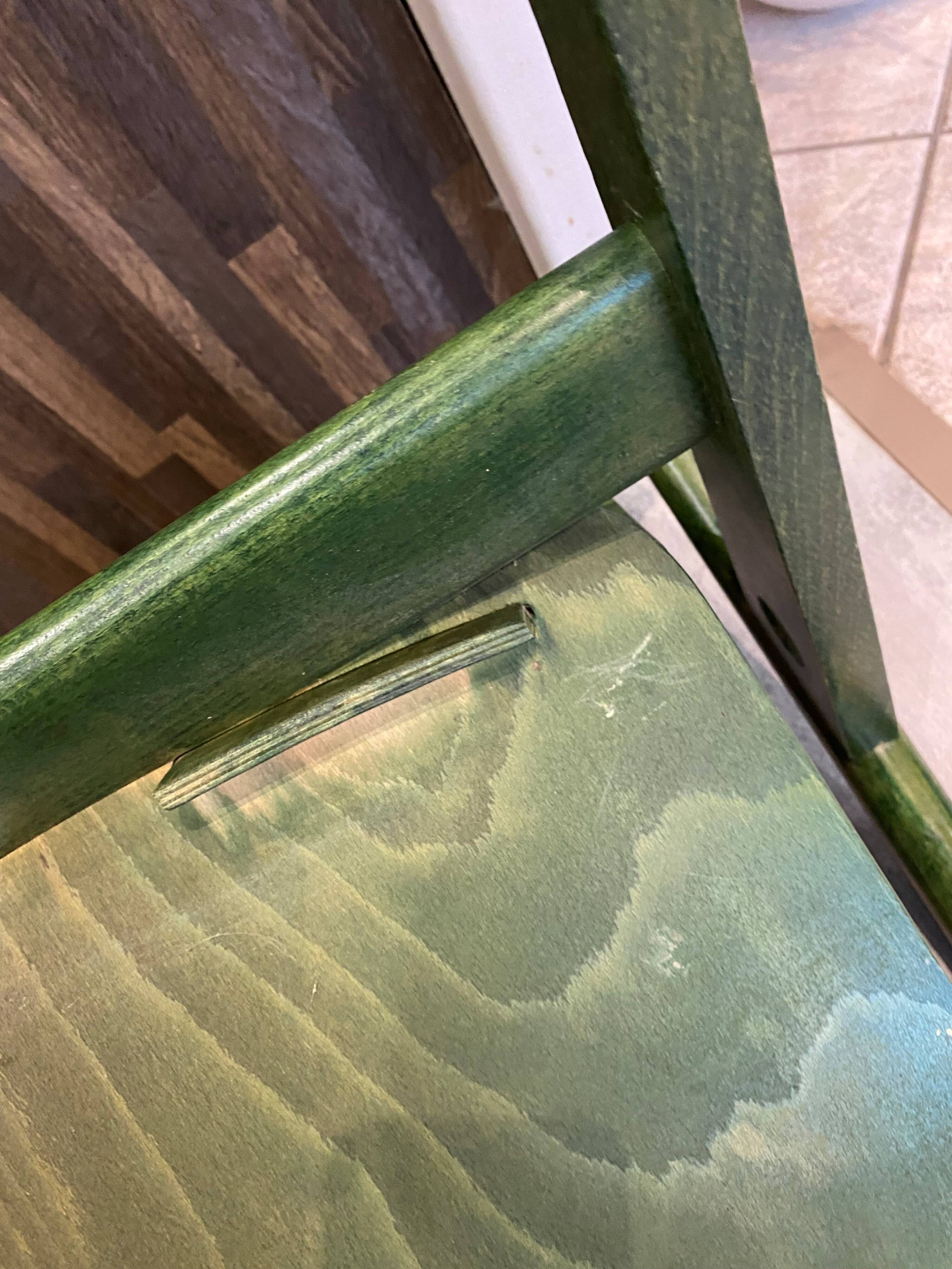 Fauteuil Baumann vert, années 70