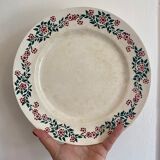 Set of 8 flat plates vintage model Cécile de HBCM