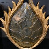 Wall lamp sculpture turtle in resin