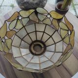 Vintage mother-of-pearl and glass ceiling pendant lampshade