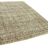 Handwoven antique anatolian beige rug 207 cm x 297 cm