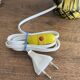 Vintage yellow and black ceramic lamp