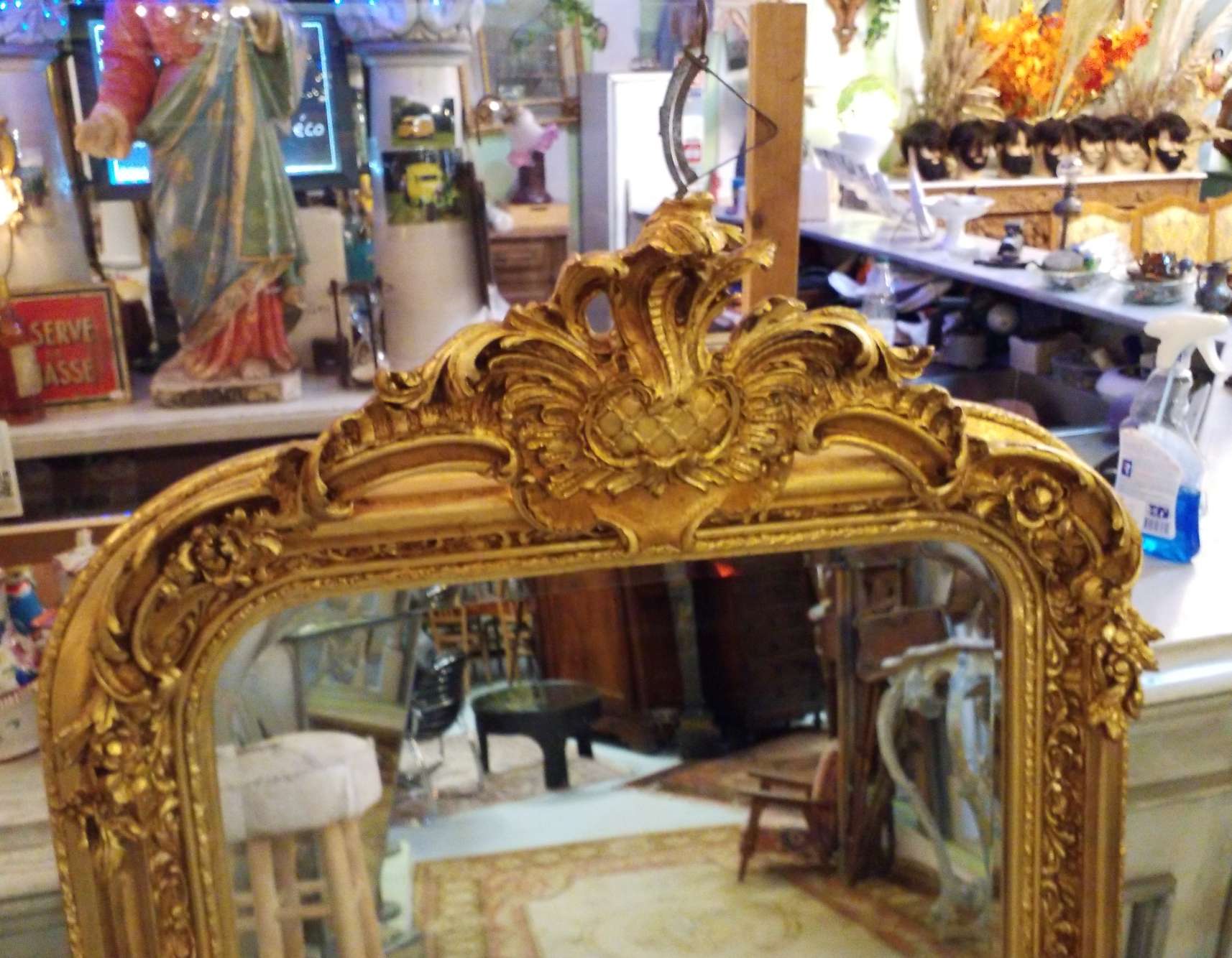 Golden mirror 85x160cm