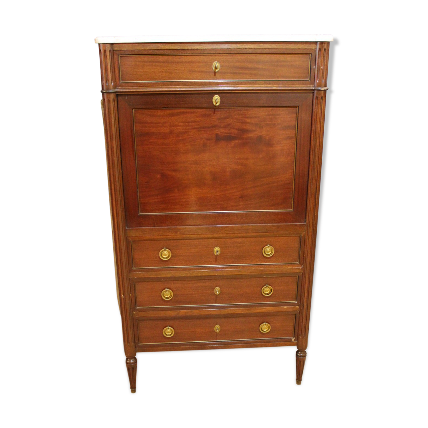 Former secretary on marble