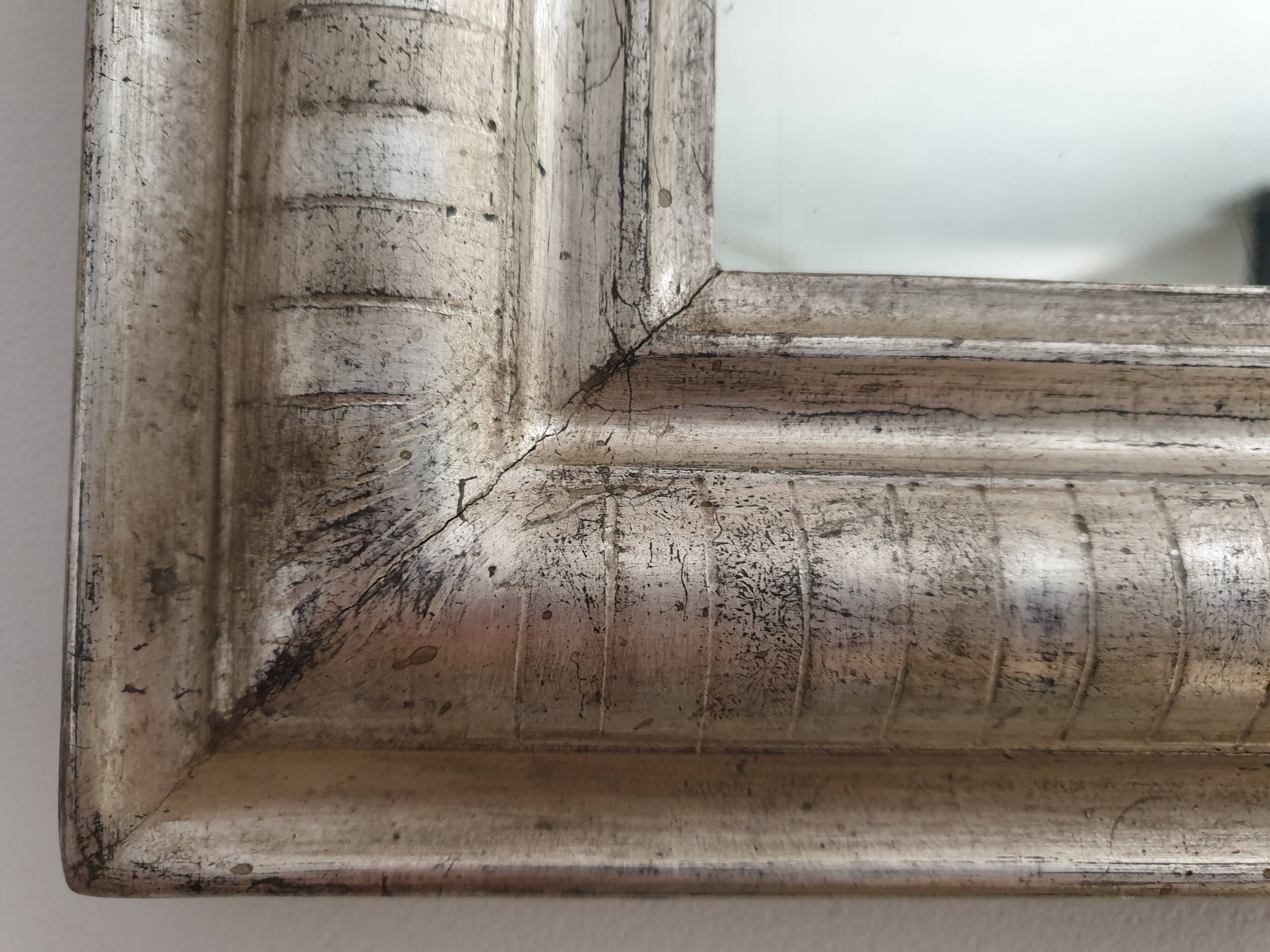 Louis Philippe silver mirror - Old wall mirror