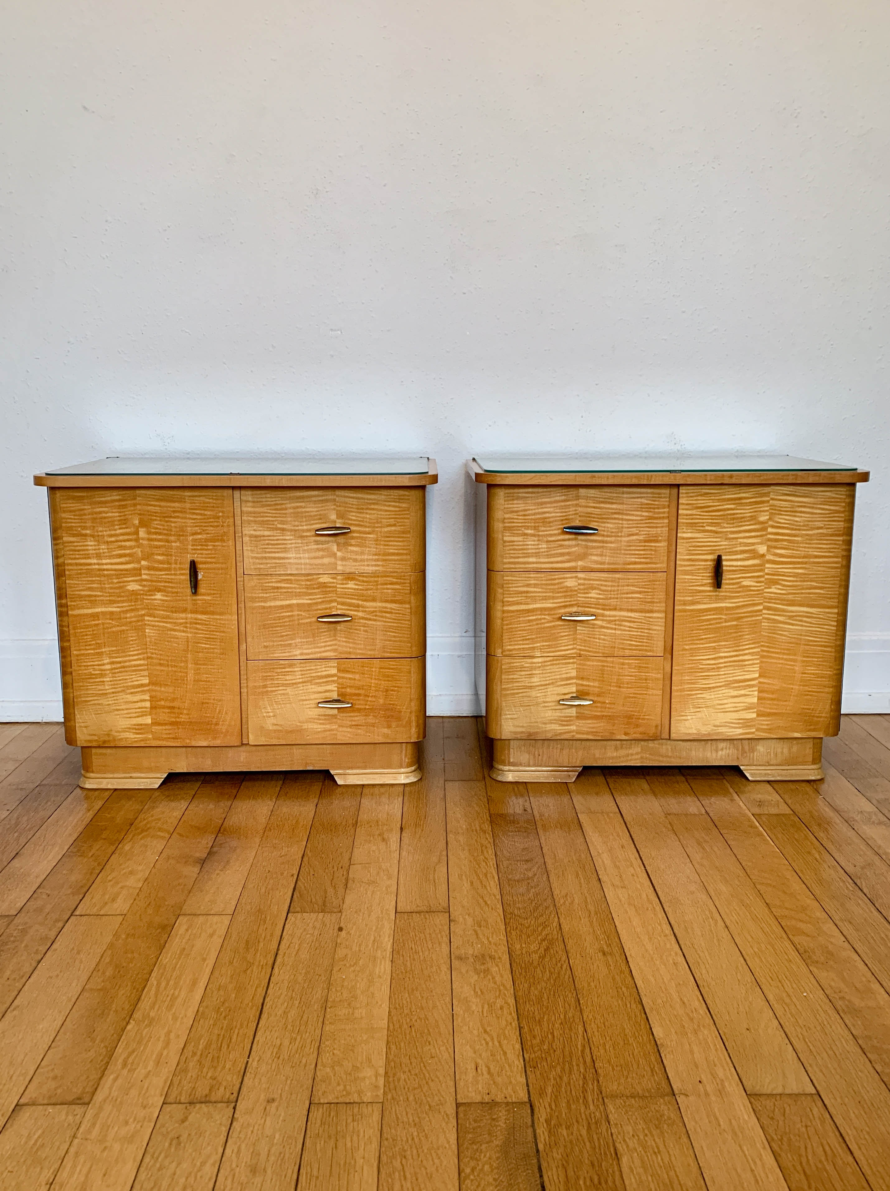 Pair of vintage 50s bedside tables