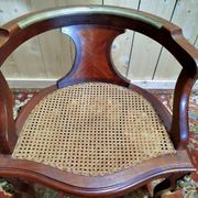 Fauteuil de bureau canné de style Louis XV - Transition