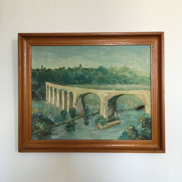 Tableau ancien le viaduc