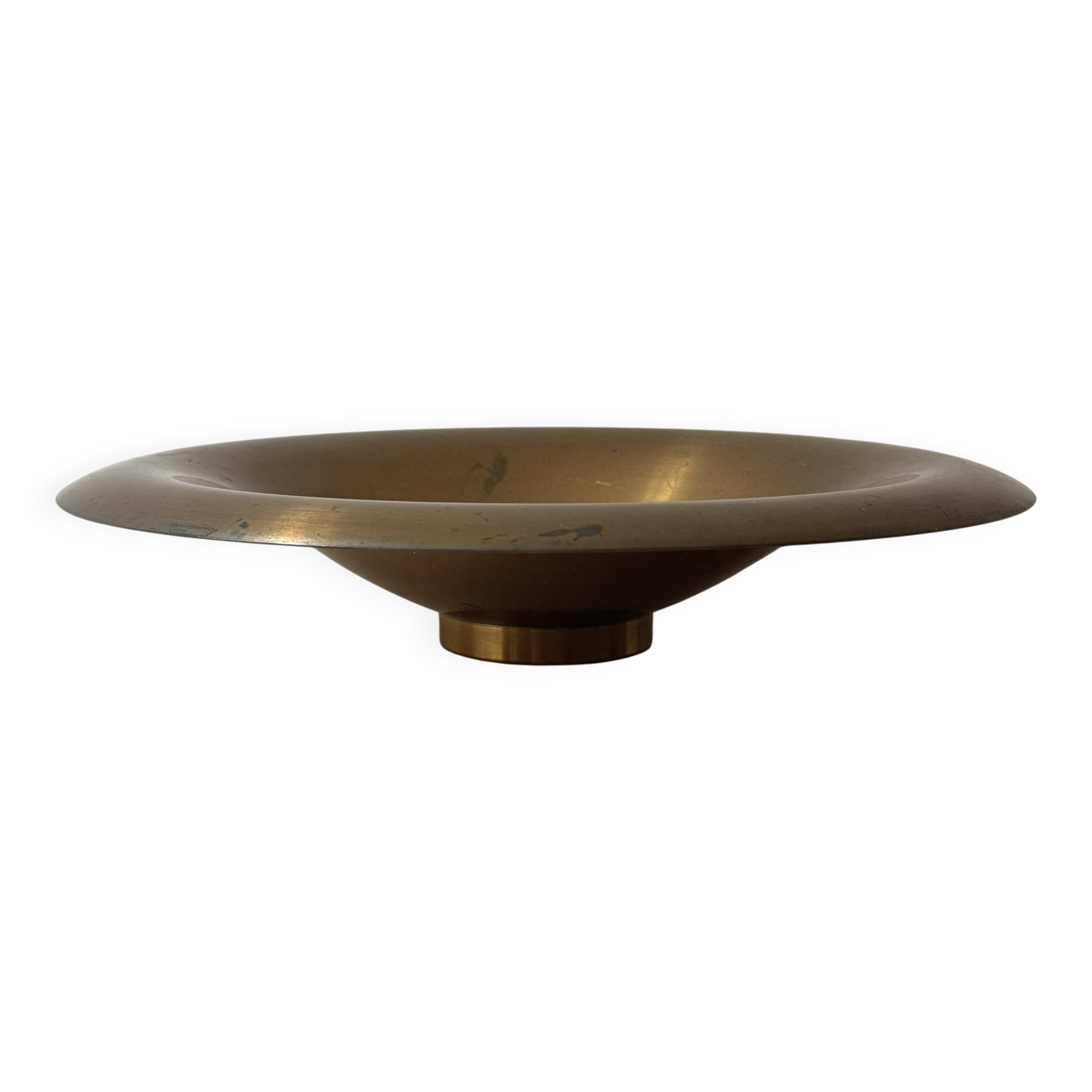 Large bowl / catch-all in genuine brass and signed