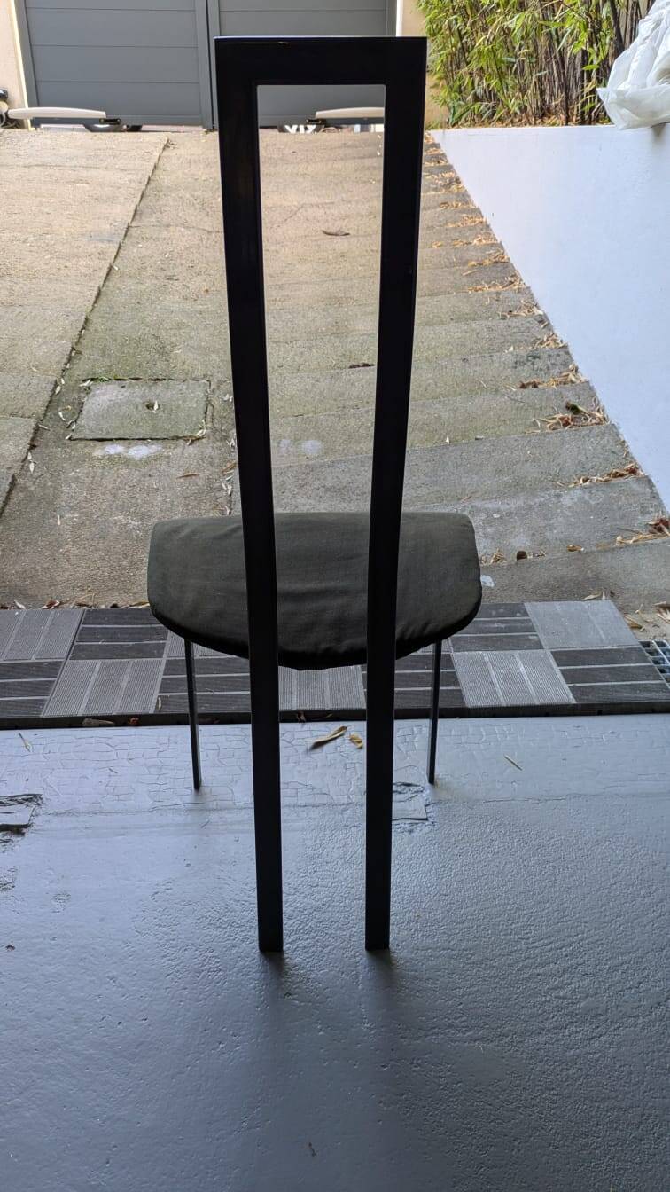 Set of 4 original Cattelan Italia 80's design dining room chairs