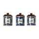 3 Delfts jars.