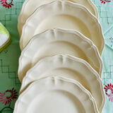 Off-white dinner plates from Sarreguemines