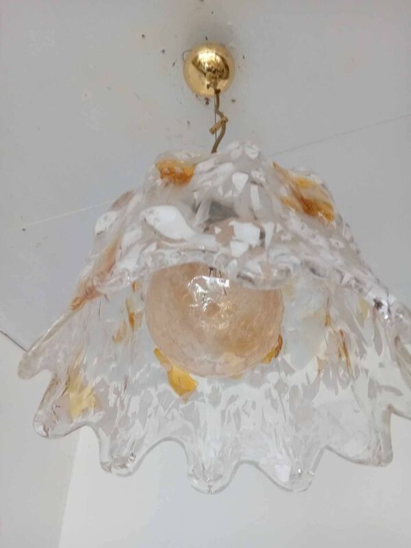 Suspension cloche en verre années 70's