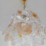 70's glass bell pendant light