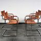 Fauteuil en cuir cognac