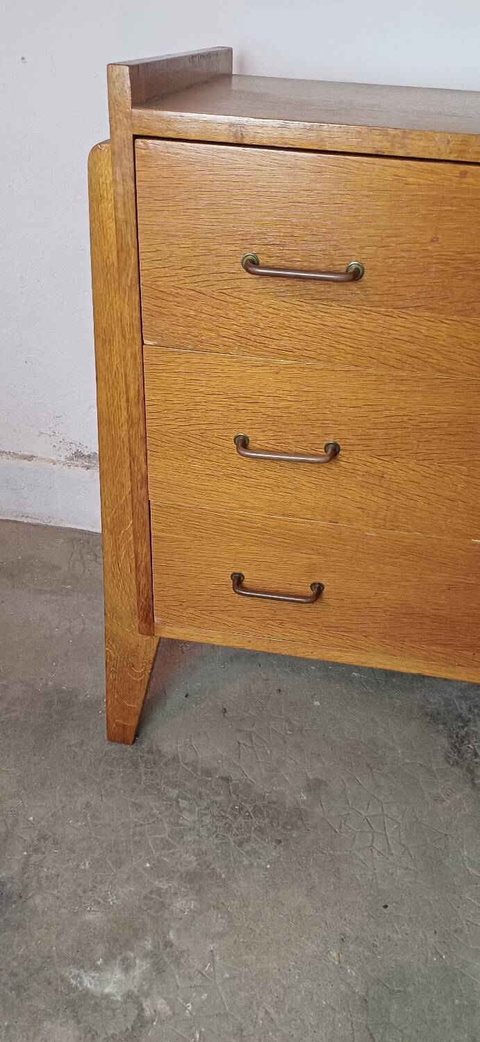 Vintage chest of drawers with compass feet