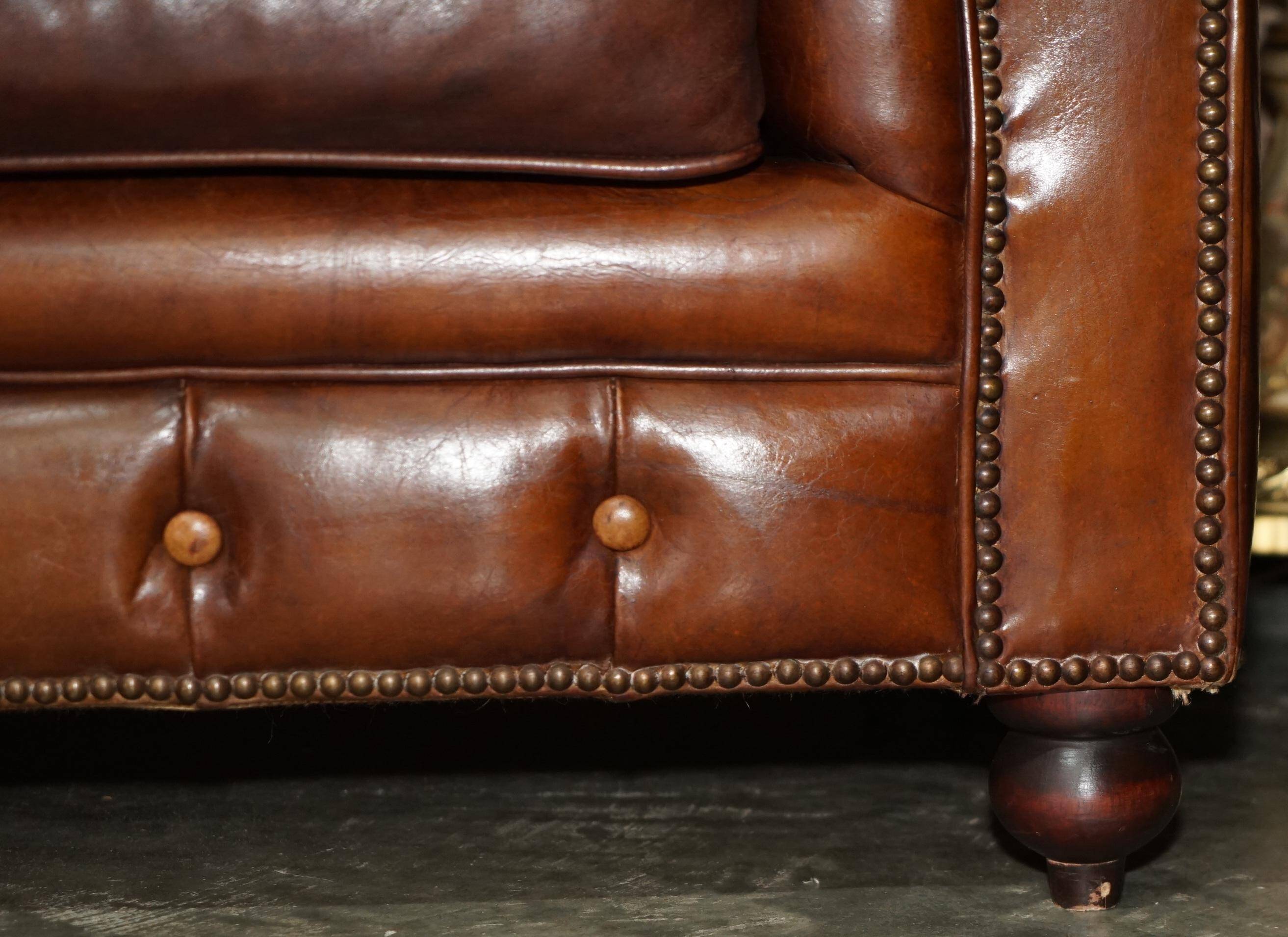 Heritage Biker Chesterfield Leather Sofa for 6 people by Timothy Oulton