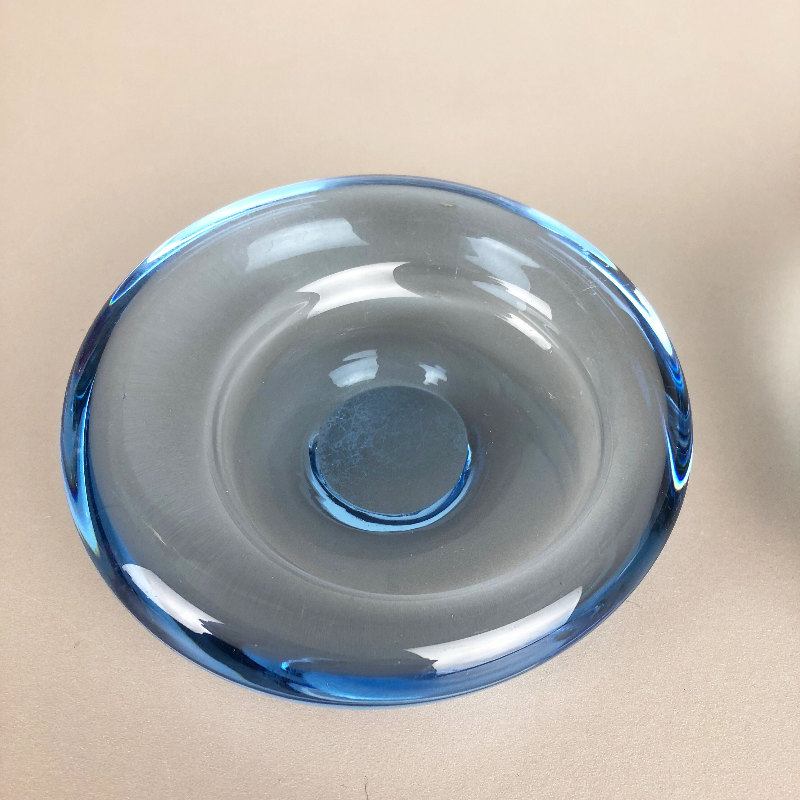 Ensemble de 2 coupelles en verre par Per Lutken pour Holmegaard Danemark années 1960