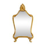 Louis XV style mirror, rockery, in golden resin, circa 1950 46x83cm