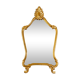 Louis XV style mirror, rockery, in golden resin, circa 1950 46x83cm