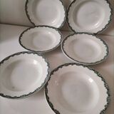 Set of 6 antique soup plates – Ironstone, circa 1900
