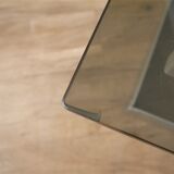 Aluminum and glass coffee table by Pierre Vandel 1970