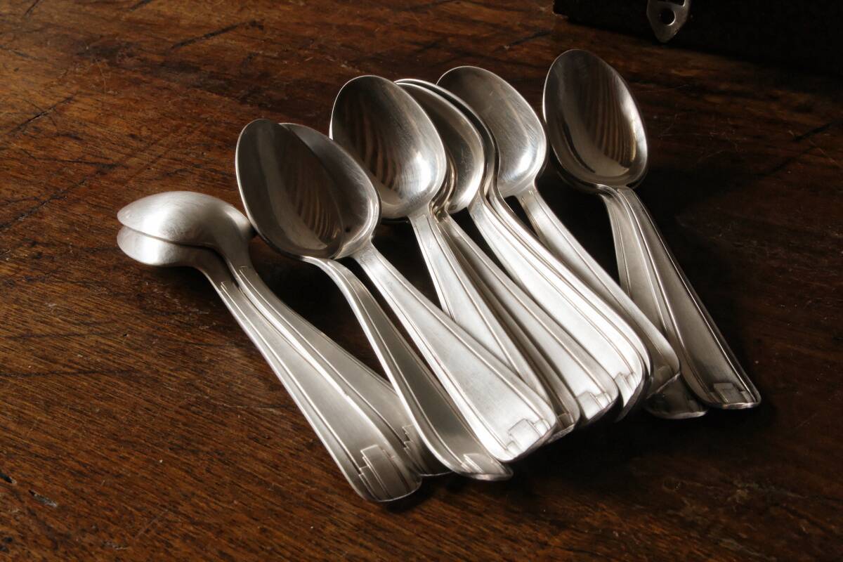 37-piece silver-plated art deco cutlery set