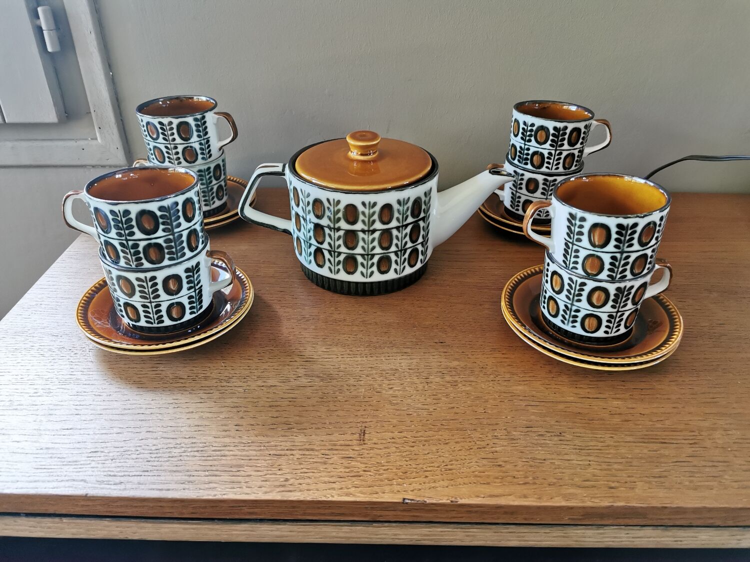 Boch la louviere vintage coffee service. nut