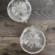 Pair of antique moulded glass egg cups