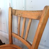 Set of 2 wooden bistro chairs