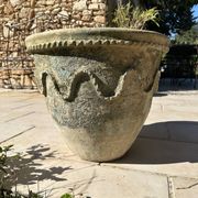Ancient terracotta pot vase from the 19th century.