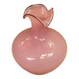 Ancien Vase Soliflore Opaline Rose Vintage