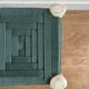 Tabouret marocain beldi en nylon vert émeraude et bois