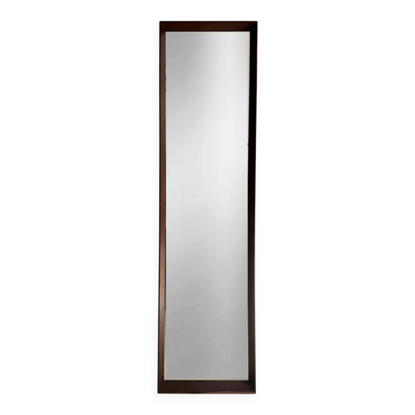 Miroir scandinave en teck — 123 x 32 cm