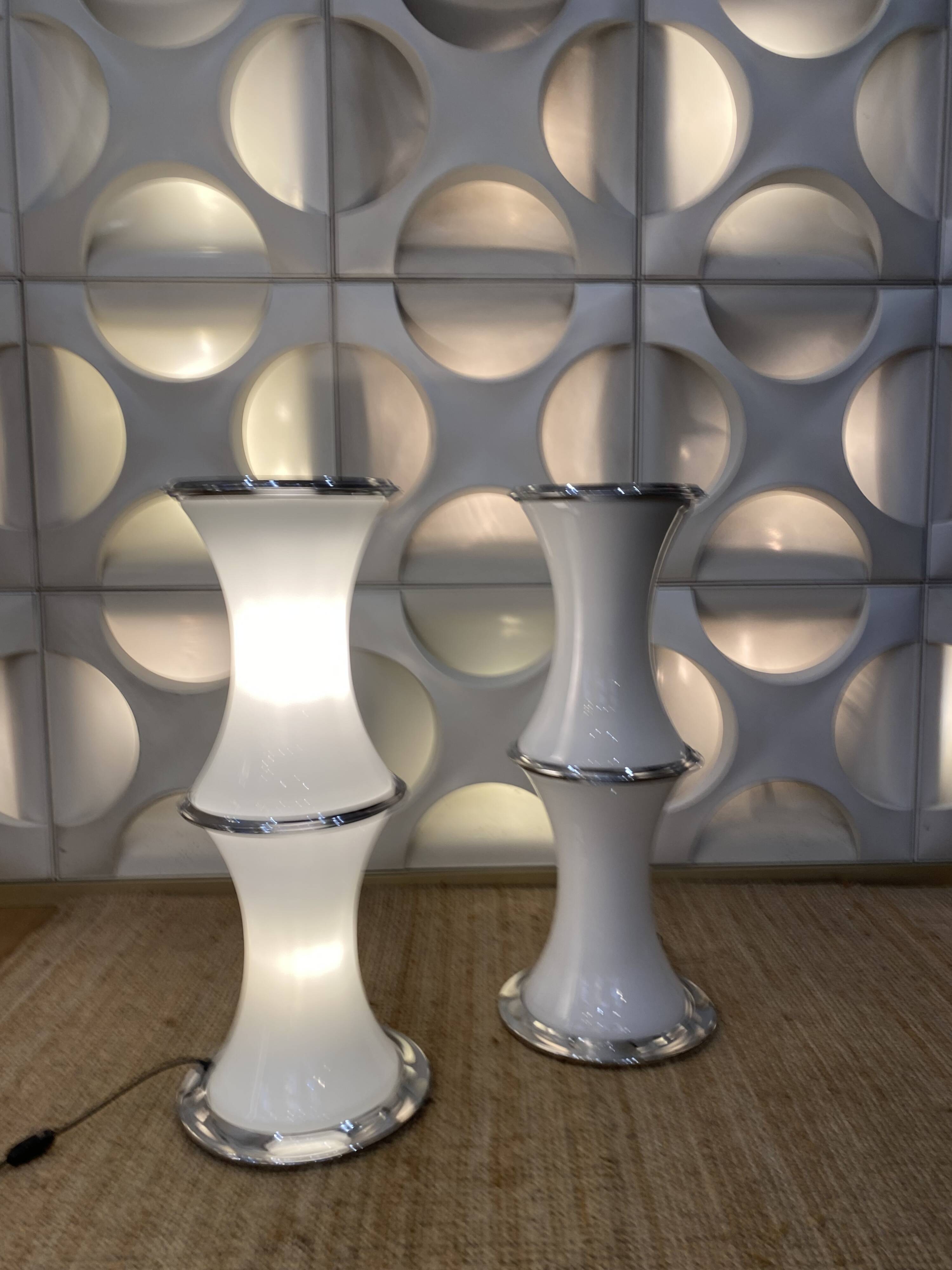 Enrico tronconi - pair of lamps model bamboo