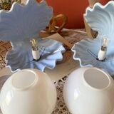Rare pair of vintage shell lamps