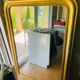 Large antique mirror with gold leaf in the Louis XV style.
