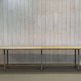 1970s workshop table with metal base