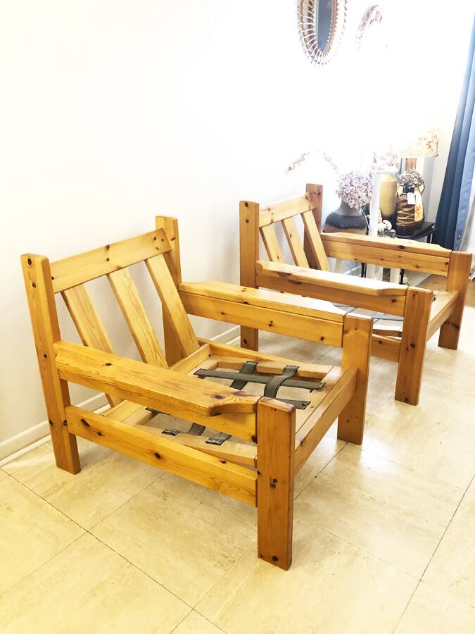 Pair of Scandinavian armchairs, 1970