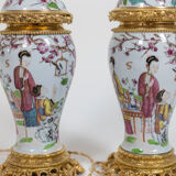 Maison Samson Pair of Canton porcelain lamps, circa 1880