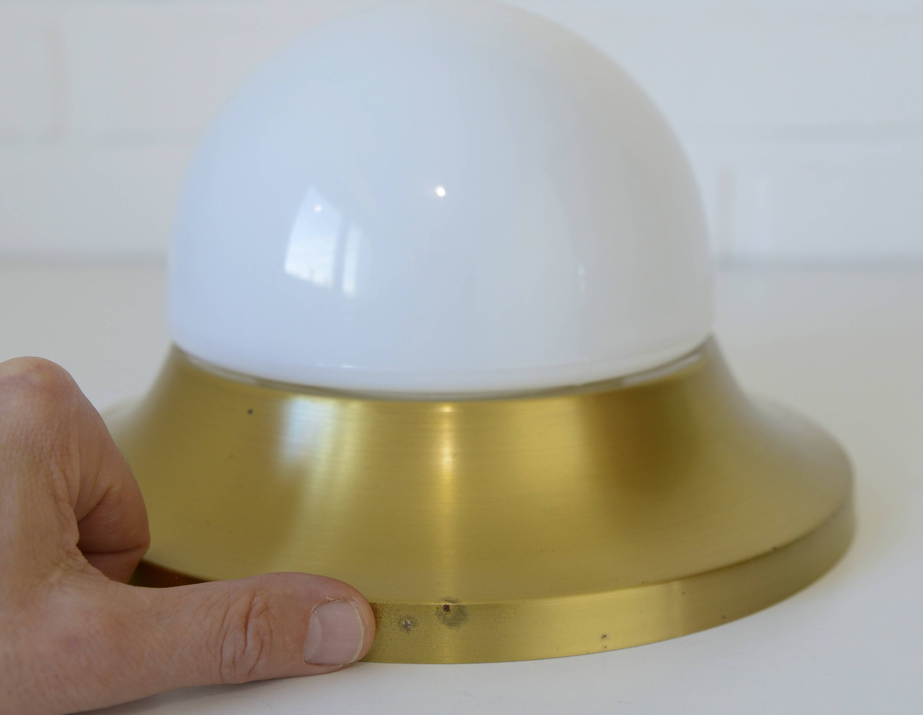 Ceiling Lights Set of 3 Mushroom Lamp Vintage Brass Sconces Space Age Style