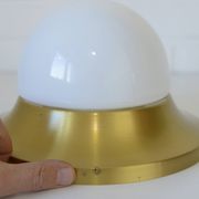 Ceiling Lights Set of 3 Mushroom Lamp Vintage Brass Sconces Space Age Style