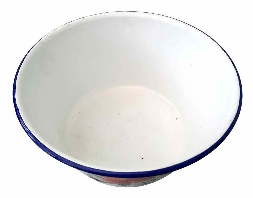 Vintage enamelled sheet metal basin