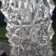 Hillebrand lamps chiseled glass 70s, set of 2