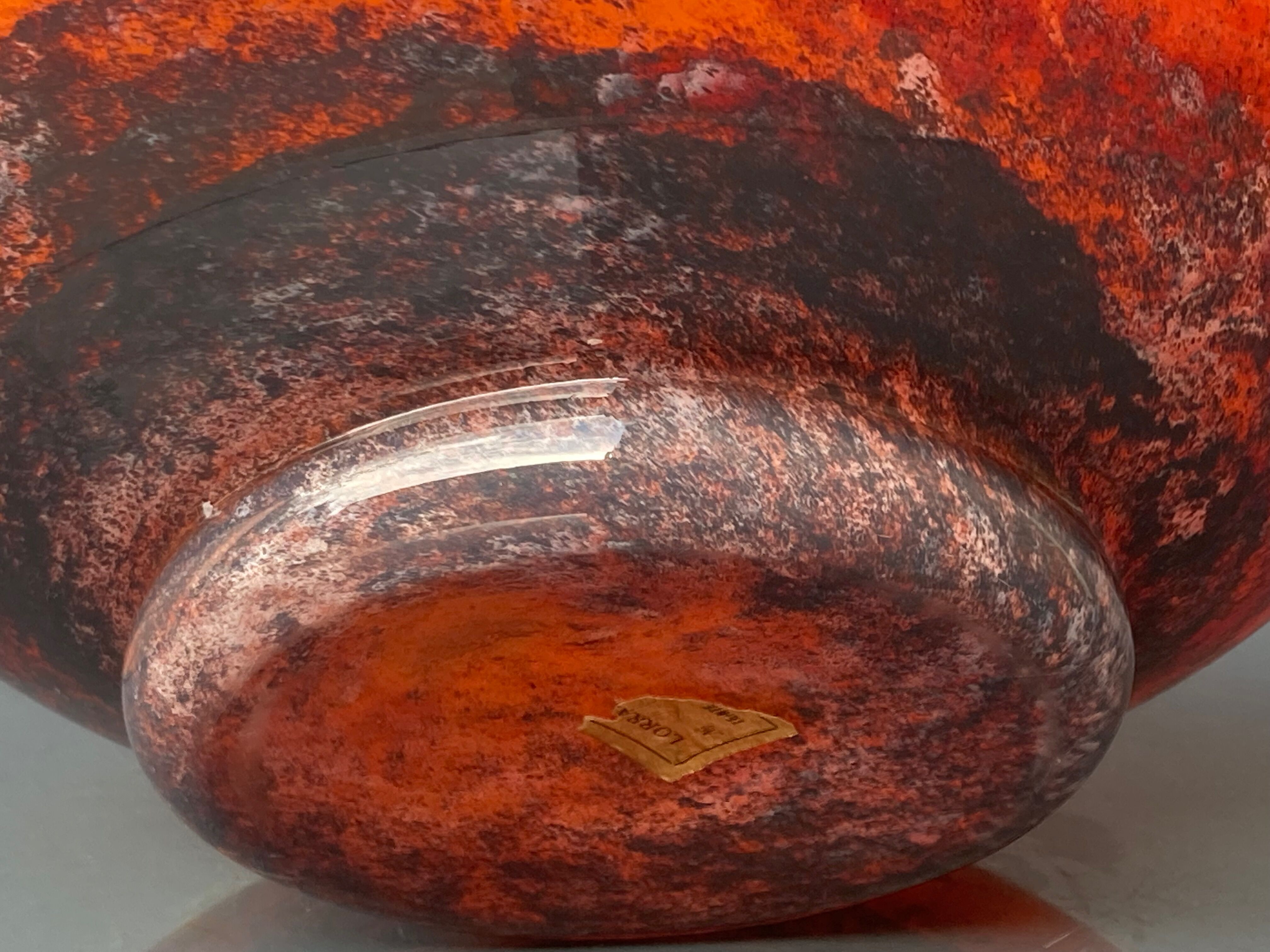 Large art-deco vase le lorrain glassware Daum Nancy 1925