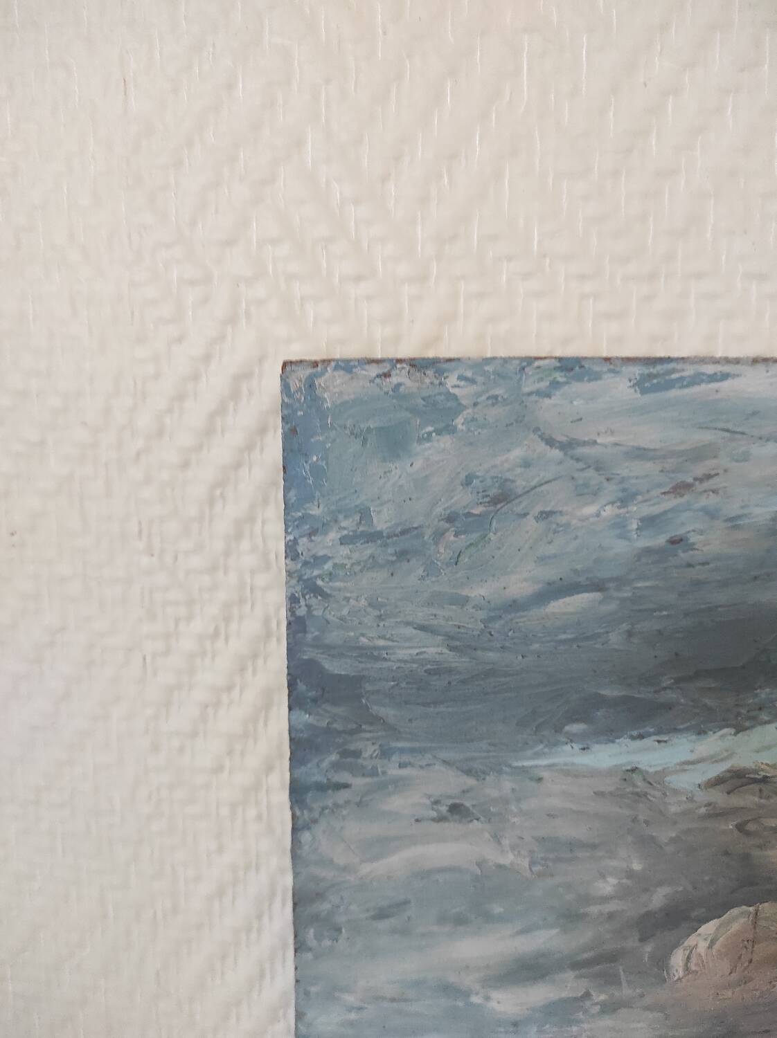 Riverside landscape painting (signed Chevalier)