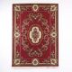 Persian oriental rug with medallion and floral pattern in red tones 225 x 165 cm