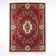 Tapis oriental persan avec médaillon et motif floral dans des tons rouges 225 x 165 cm