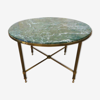 Table basse laiton et marbre
