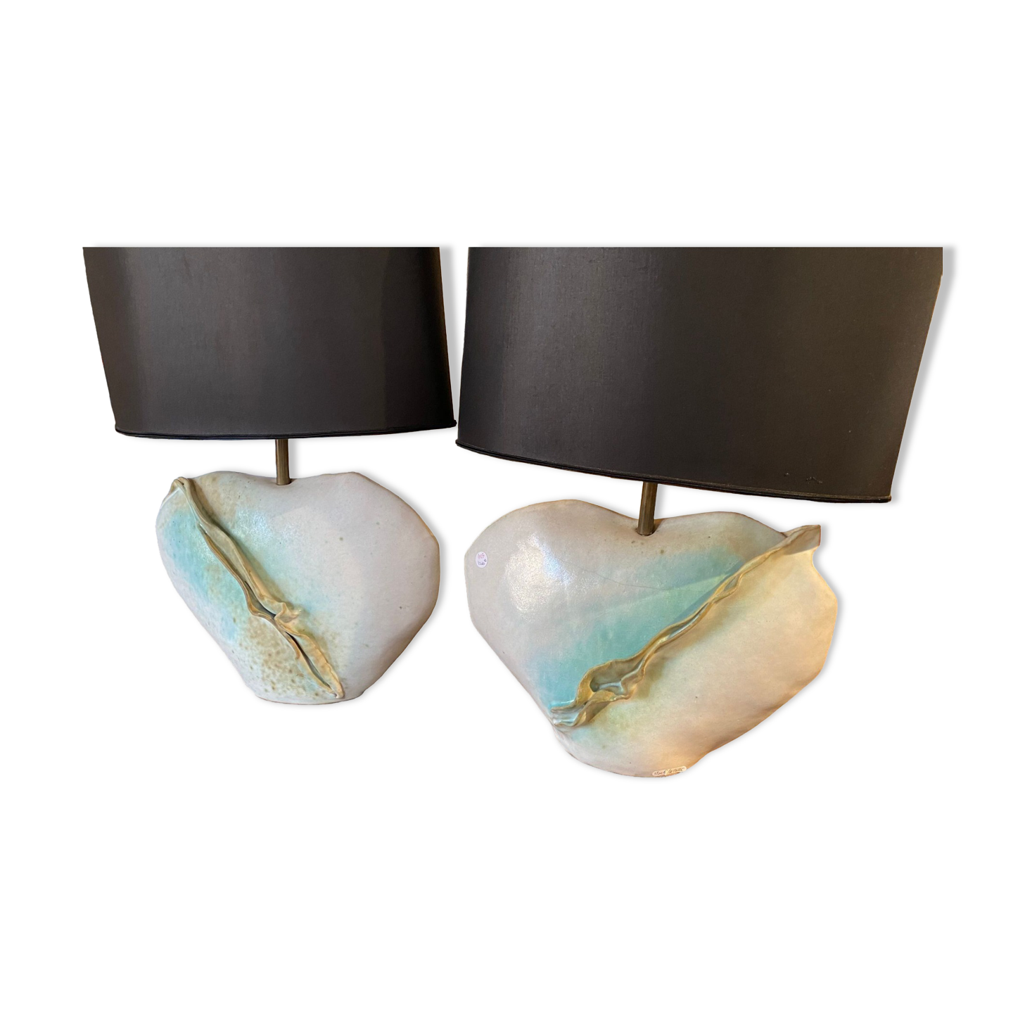 Pair of vintage porcelain lamps